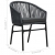 Krzesła ogrodowe, 2 szt., antracytowe, rattan PVC