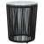 3-częściowy zestaw mebli bistro, poduszki, rattan PVC, czarny