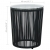 3-częściowy zestaw mebli bistro, poduszki, rattan PVC, czarny