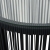 3-częściowy zestaw mebli bistro, poduszki, rattan PVC, czarny