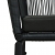 3-częściowy zestaw mebli bistro, poduszki, rattan PVC, czarny