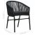 3-cz. zestaw mebli bistro z poduszkami, rattan PVC, antracyt