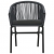 3-cz. zestaw mebli bistro z poduszkami, rattan PVC, antracyt