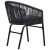3-cz. zestaw mebli bistro z poduszkami, rattan PVC, antracyt