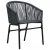 3-cz. zestaw mebli bistro z poduszkami, rattan PVC, antracyt