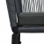 3-cz. zestaw mebli bistro z poduszkami, rattan PVC, antracyt