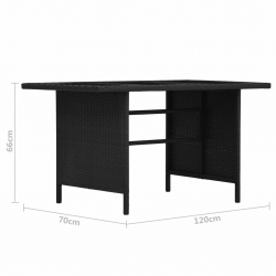 3-cz. zestaw wypoczynkowy do ogrodu, poduszki, czarny rattan PE