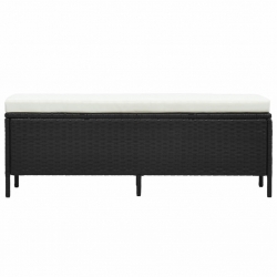 3-cz. zestaw wypoczynkowy do ogrodu, poduszki, czarny rattan PE