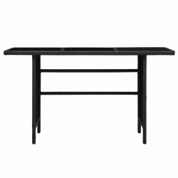 3-cz. zestaw wypoczynkowy do ogrodu, poduszki, czarny rattan PE