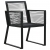 Krzesła ogrodowe, 2 szt., czarne, rattan PVC