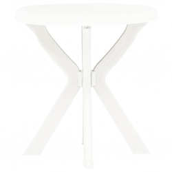 Stolik bistro, biały, Ø70 cm, plastikowy
