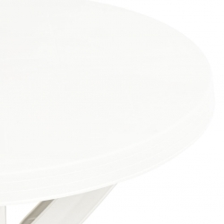 Stolik bistro, biały, Ø70 cm, plastikowy