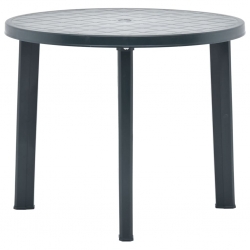 Stolik ogrodowy, zielony, 89 cm, plastikowy