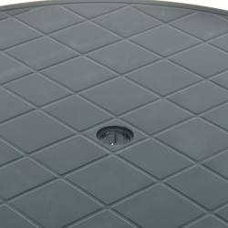Stolik ogrodowy, zielony, 89 cm, plastikowy