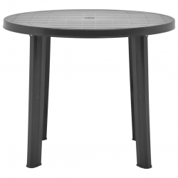 Stolik ogrodowy, antracytowy, 89 cm, plastikowy