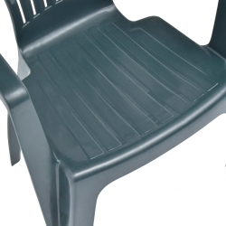 Krzesła ogrodowe układane w stos, 45 szt., plastikowe, zielone