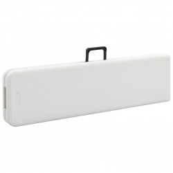 Składane ławki ogrodowe, 2 szt., 180 cm, HDPE, białe