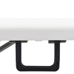 Składane ławki ogrodowe, 2 szt., 180 cm, HDPE, białe
