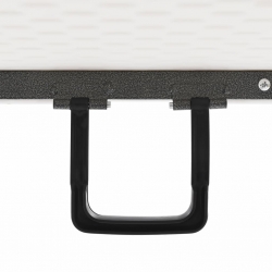 Składany stół ogrodowy z 2 ławkami, 180 cm, stal i HDPE, biały