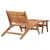 Krzesło ogrodowe z podnóżkiem, lite drewno tekowe