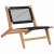 Krzesło z podnóżkiem, lite drewno tekowe i sznurek