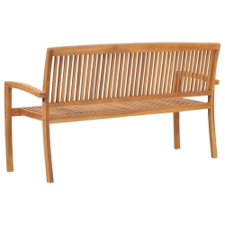 3-osobowa ławka ogrodowa, 159 cm, lite drewno tekowe