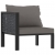 2-osobowa sofa ogrodowa z poduszkami, antracytowa, polirattan