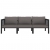 3-osobowa sofa ogrodowa z poduszkami, antracytowa, polirattan