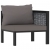 3-osobowa sofa ogrodowa z poduszkami, antracytowa, polirattan