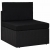 Sofa modułowa 2-osobowa, rattan PE, czarna