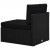 Sofa modułowa 2-osobowa, rattan PE, czarna