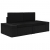 Sofa modułowa 2-osobowa, rattan PE, czarna