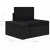 Sofa modułowa 2-osobowa, rattan PE, czarna