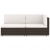 Sofa modułowa 2-osobowa, rattan PE, brązowa
