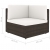 Sofa modułowa 2-osobowa, rattan PE, brązowa