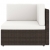 Sofa modułowa 2-osobowa, rattan PE, brązowa