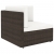 Sofa modułowa 2-osobowa, rattan PE, brązowa
