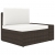 Sofa modułowa 2-osobowa, rattan PE, brązowa