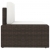 Sofa modułowa 2-osobowa, rattan PE, brązowa
