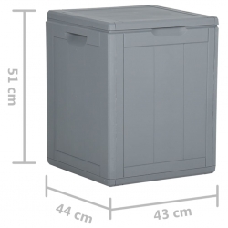 Skrzynia ogrodowa, 90 L, szara, PP