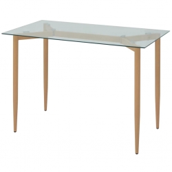 Stół jadalniany ze szklanym blatem 118x68x75 cm