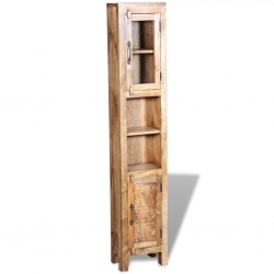 Szafka pod umywalkę, lustro, 2 szafki boczne, drewno mango