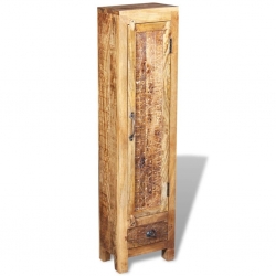Szafka pod umywalkę, lustro, 2 szafki boczne, drewno mango