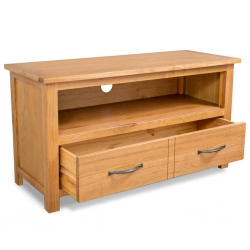 Szafka pod telewizor, 90 x 35 x 48 cm, lite drewno dębowe
