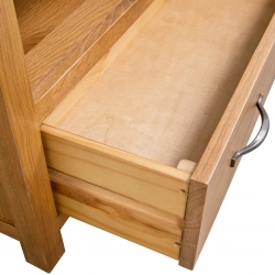 Szafka pod telewizor, 90 x 35 x 48 cm, lite drewno dębowe