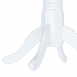 5-częściowy zestaw mebli, drewno kauczukowca, biało-brązowy