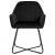 Krzesła jadalniane, 4 szt., czarne, aksamitne