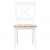 Krzesła stołowe, 6 szt., biel i jasny brąz, drewno kauczukowca