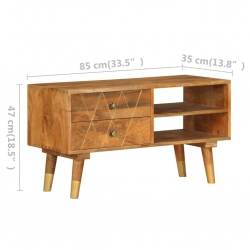 Szafka pod TV, 85 x 35 x 47 cm, lite drewno mango