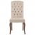 Krzesła stołowe 2 szt., beżowe, stylizowane na lniane, tkanina